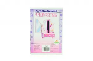 Princess Zrkadlo šperkovnica 3-dielne zásuvka drevo 16x25x8cm v krabici