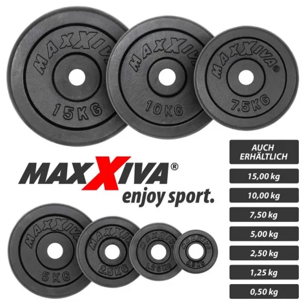 MAXXIVA 81660 Sada závažia 2 x 10 kg, liatina