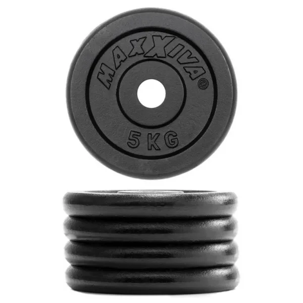 MAXXIVA 81731 Sada 2 závaží na činky celkom 10 kg, liatina, čiern