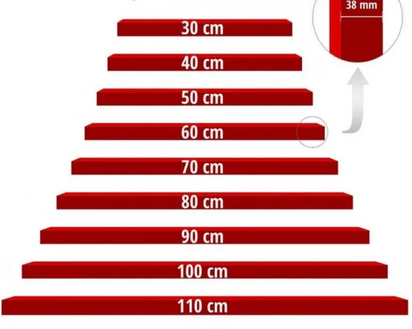 STILISTA Nástenná polica Volato, 60 cm, svetlé drevo
