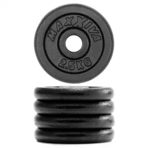 MAXXIVA 81708 sada 2 závaží na činky celkom 5 kg, liatina, čierna