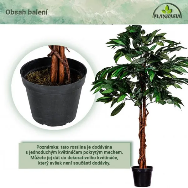 PLANTASIA Umelý strom mangovník, 120 cm