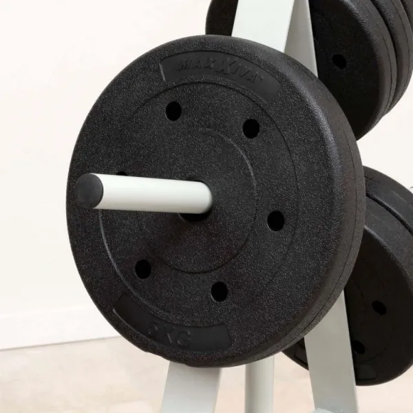 MAXXIVA 83982 sada závažia 4 x 5 kg, cement, čierna