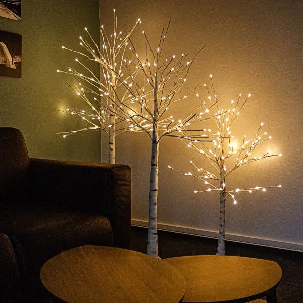 VOLTRONIC LED breza,8 funkcií z ovládačom,teplá biela,180 cm