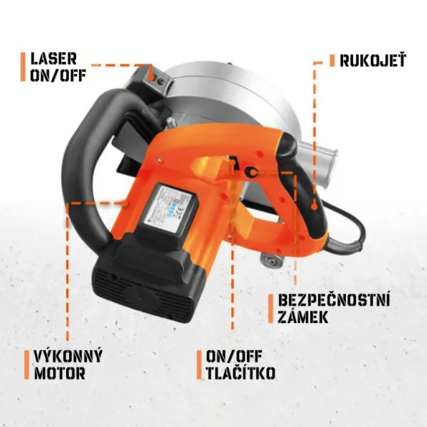 TIMBERTECH drážkovacia fréza s laserom, 1700 W