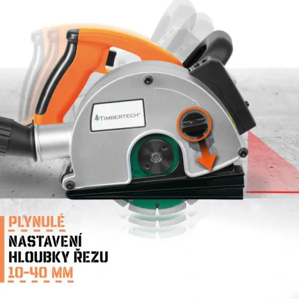 TIMBERTECH drážkovacia fréza s laserom, 1700 W