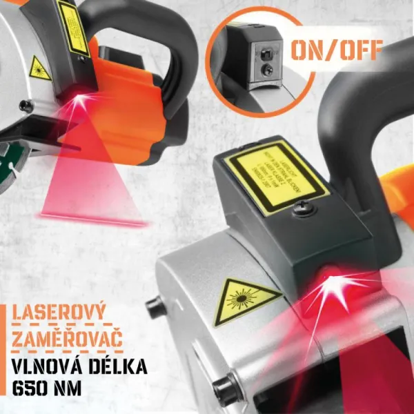 TIMBERTECH drážkovacia fréza s laserom, 1700 W