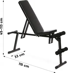 PHYSIONICS multi. posilňovacia lavica,116 x 33 x 48-120 cm