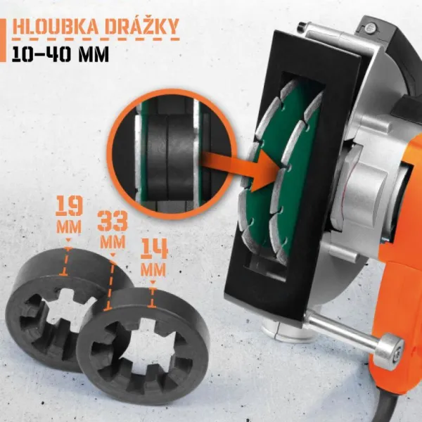 TIMBERTECH drážkovacia fréza s laserom, 1700 W