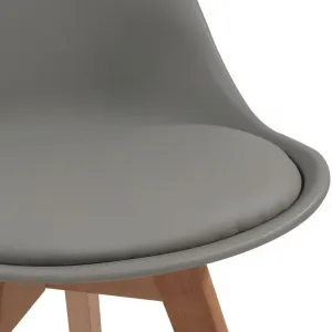 MIADOMODO sada jedálenských stoličiek, 4 kusy, sivé