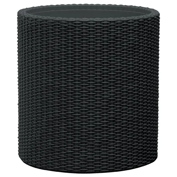 Kvetináč Cylinder M antracit plastový