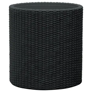 Kvetináč Cylinder M antracit plastový