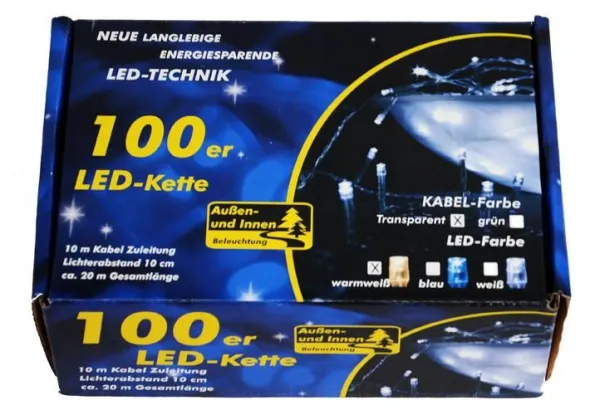 Nexos 808 Vianočné LED osvetlenie 10 m - teple biele, 100 diód