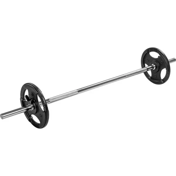 MOVIT® 160 cm posilňovacia tyč, chróm, pružinový uzáver