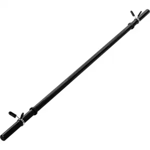 Tyč na obojručnú činku 160 cm, čierna, pružinový uzáver