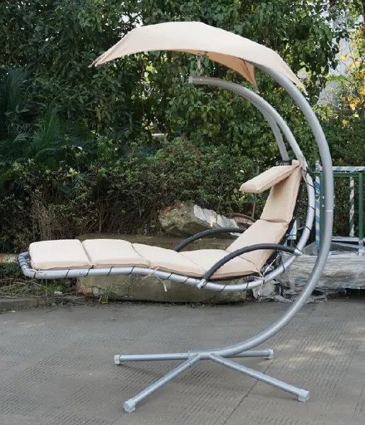 Záhradná hojdacia lavica béžová 6119