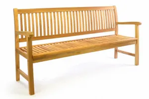Divero 50388 Záhradná lavica z masívneho teaku Divero 3-miestna