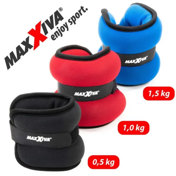 MAXXIVA 85018 Záťažové manžety 2 x 0,5 kg, čierne