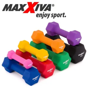 MAXXIVA 84986 sada činiek s neoprénovým poťahom 2x 2,5 kg, modrá