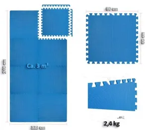MOVIT sada ochranných podložiek, svetlé drevo, 3 m²
