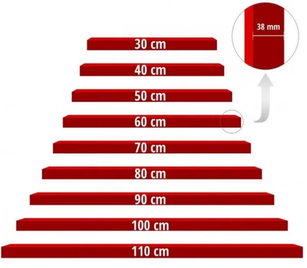 STILISTA nástenná polica Volato, 70 cm, svetlé drevo