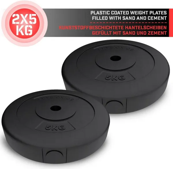 Physionics sada záťažových dosiek 2 x 5 kg, 31 mm