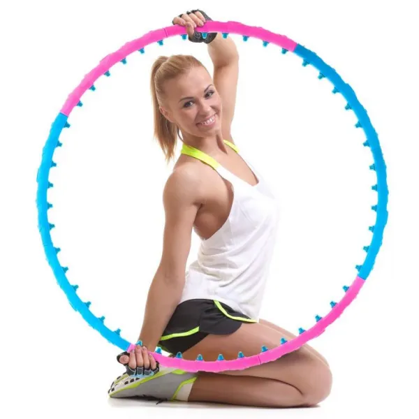 MAXXIVA 85912 hula- hoop masážna obruč, 100 cm, modro-ružová