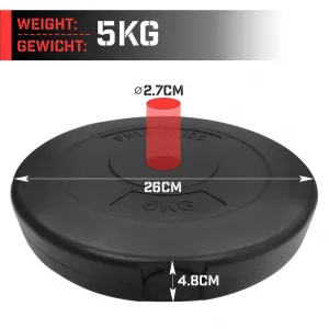 Physionics sada záťažových dosiek 2 x 5 kg, 27 mm