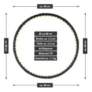 MAXXIVA 85909 hula- hoop masážna obruč, 98 cm, čierna