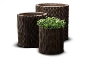 Kvetináč Keter Cylinder M hnedý