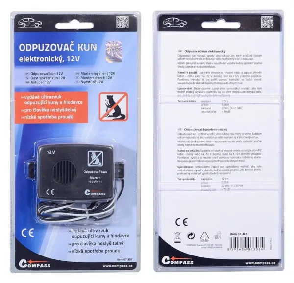 Odpudzovač kún a hlodavcov - 12 V