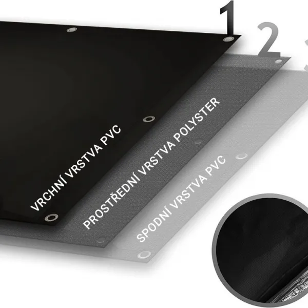 JAGO plachta 650 g/m², hliníkové oká, sivá, 4 x 7 m
