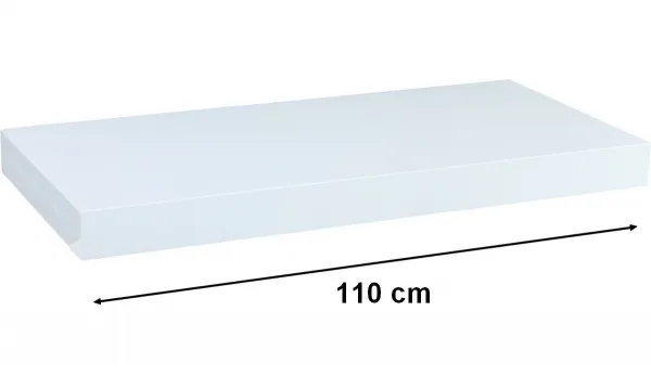 STILISTA VOLATO 31074 Nástenná polica - biela 110 cm