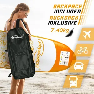 Physionics nafukovací paddleboard, 320 x 80 x 15 cm,oranžový
