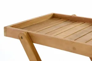 Divero 56087 Servírovací vozík z teakového dreva