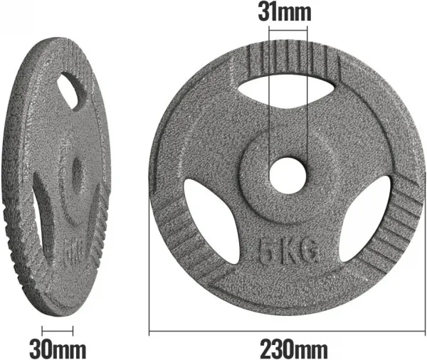Physionics liatinový kotúč, 5 kg, 31 mm