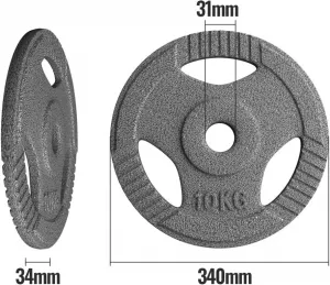 Physionics liatinový kotúč, 10 kg, 31 mm