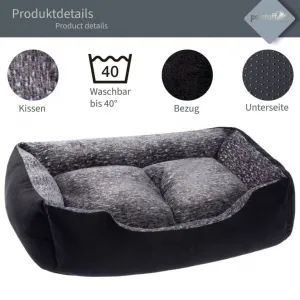 Petstuff pelech pre psa, veľkosť M, 65 x 48 x 19 cm, čierny