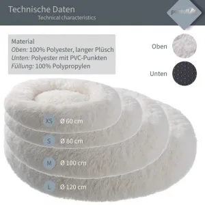 PETSTUFF pelech pre psa, okrúhly, béžový, 60 cm