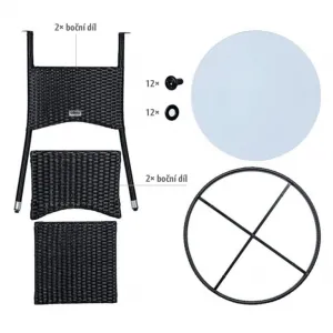 STILISTA okrúhly záhradný stolík, 60 cm, krémový