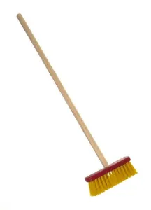 Metla s násadou 80 cm, drevo,červená