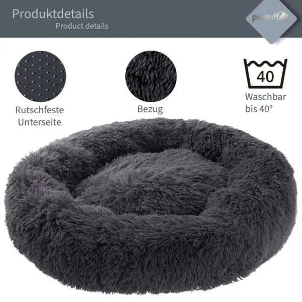 PETSTUFF pelech pre psa, okrúhly, tmavo- šedý, 60 cm