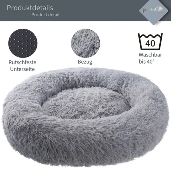 Petstuff pelech pre psa, okrúhly, svetlo šedý, 60 cm