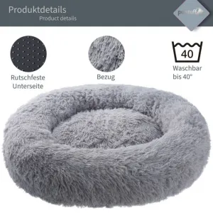 Petstuff pelech pre psa, okrúhly, svetlo šedý, 60 cm