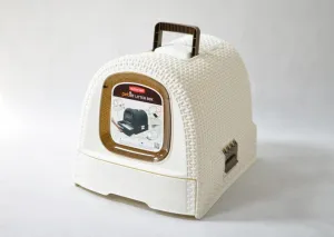 Curver WC kočka kryté domek Rattan 39x39x51cm vintage
