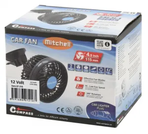 Ventilátor MITCHELL - 12 V, na prísavku