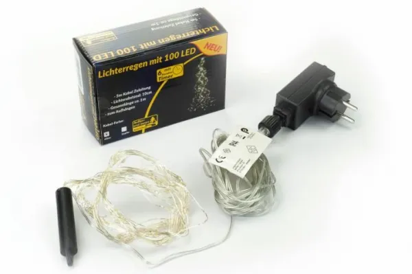 Nexos 57375 Vianočné dekoratívne osvetlenie - drôtiky - 100 LED teple biele