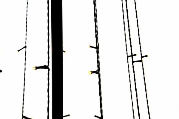 Nexos 47224 Vianočná dekorácia - svetelná pyramída stromček - 240 cm teple biela