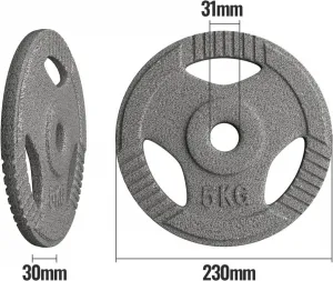 PHYSIONICS Sada činkových kotúčov 4 x 5 kg, liatina, 31 mm