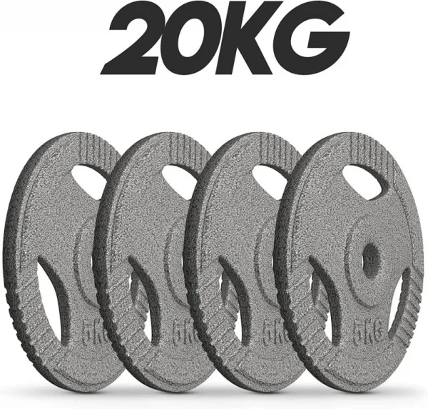 PHYSIONICS Sada činkových kotúčov 4 x 5 kg, liatina, 31 mm